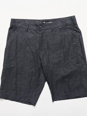 TRAVIS MATHEW MEN’S CHARCOAL GRAY STRETCH GOLF SHORTS
